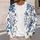 Blue Gold Porcelain Florals for Elegant French Style Layering and Everyday Womenswear All-over Print Knitted Cardigan - 5