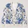 Blue Gold Porcelain Florals for Elegant French Style Layering and Everyday Womenswear All-over Print Knitted Cardigan - 1