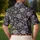 Black Rose Outline Floral Style for Golf, Travel, and Evening Casual Wear Gift Idea Men's Polo Shirt - 5