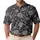 Black Rose Outline Floral Style for Golf, Travel, and Evening Casual Wear Gift Idea Men's Polo Shirt - 1