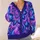 Kaleidoscopic Mandala Floral Motif for Bohemian Everyday Layering, Women’s Style All-over Print Knitted Cardigan - 4