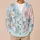 Pastel Watercolor Flowers for Everyday Dates and Commutes, Women's French-Style Elegance All-over Print Knitted Cardigan - 6