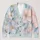 Pastel Watercolor Flowers for Everyday Dates and Commutes, Women's French-Style Elegance All-over Print Knitted Cardigan - 1