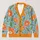 Orange Poppy Floral Casual Layering Style for Daily Commute and Weekend Wear Women All-over Print Knitted Cardigan - 1