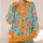 Orange Poppy Floral Casual Layering Style for Daily Commute and Weekend Wear Women All-over Print Knitted Cardigan - 4