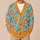 Orange Poppy Floral Casual Layering Style for Daily Commute and Weekend Wear Women All-over Print Knitted Cardigan - 6