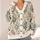 Ivory Gold Trellis Botanical Blooms For Refined Everyday Layering And Office Style All-over Print Knitted Cardigan - 4