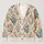 Ivory Gold Trellis Botanical Blooms For Refined Everyday Layering And Office Style All-over Print Knitted Cardigan - 1