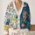 Diving Cat And Colorful Fish For Casual Coastal Layering Women’s Everyday Outfits All-over Print Knitted Cardigan - 2