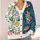 Diving Cat And Colorful Fish For Casual Coastal Layering Women’s Everyday Outfits All-over Print Knitted Cardigan - 4