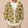 Sunflower Leopard Floral Style for Seaside Vacations, Resort Days, and Easy Layering All-over Print Knitted Cardigan - 6