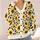 Sunflower Leopard Floral Style for Seaside Vacations, Resort Days, and Easy Layering All-over Print Knitted Cardigan - 4