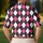 Pink Black Argyle Diamonds for Vintage Golf Style and Preppy Summer Outfits Unisex Men's Polo Shirt - 5