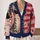 Retro Sunglasses Cat And American Flag Style For Casual Weekend Streetwear Outfit Looks All-over Print Knitted Cardigan - 2