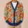 Orange Poppy Florals for Vintage Summer Layering and Everyday Cottagecore Wardrobe Style All-over Print Knitted Cardigan - 6