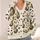 Festive Elk and Reindeer Holiday Motifs for Cozy Christmas Layering and Gatherings All-over Print Knitted Cardigan - 4