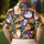 Funny Cat Pizza Taco Retro Foodie Party Gift for Golf Lovers Men Women and Friends Men's Polo Shirt - 5