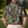 Golfer Silhouette Camo Theme for Fairway Outings, Summer Tournaments, and Golfers Men's Polo Shirt - 5