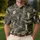 Golfer Silhouette Camo Theme for Fairway Outings, Summer Tournaments, and Golfers Men's Polo Shirt - 4