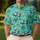 Tropical Parrot Golf Cart Scene for Summer Vacations and Resort Fairways Men's Polo Shirt - 4