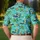 Tropical Parrot Golf Cart Scene for Summer Vacations and Resort Fairways Men's Polo Shirt - 5