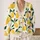Retro Lemon Motifs for Sunny Everyday Layering and Casual Garden Style for Women All-over Print Knitted Cardigan - 2
