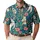 Tropical Cat Golfers with Hibiscus Leaves for Summer Fairways and Golf-Loving Fans Men's Polo Shirt - 1