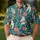 Tropical Cat Golfers with Hibiscus Leaves for Summer Fairways and Golf-Loving Fans Men's Polo Shirt - 4