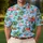 Santa Claus Flamingos And Palms For Christmas In July Tropical Beach Celebrations Men's Polo Shirt - 4