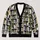 Bookshelf Cat Reading Room Motif for Relaxed Library Days and Cozy Everyday Layering All-over Print Knitted Cardigan - 1