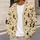 Black Witch, Bats And Crescent Moons For Halloween Autumn Layering Women’s Weekend Style All-over Print Knitted Cardigan - 5
