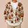 Jack-O'-Lantern Pumpkin Motifs For Halloween Layering And Cozy Autumn Gatherings All-over Print Knitted Cardigan - 6