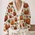 Jack-O'-Lantern Pumpkin Motifs For Halloween Layering And Cozy Autumn Gatherings All-over Print Knitted Cardigan - 2