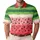Watermelon Stripe Fruit Style for Tropical Vacations, Beach Days and Summer Golf Men's Polo Shirt - 1
