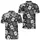 Black and White Poker Card Icons for Casino Nights and Game Room Style for Adults Men's Polo Shirt - 2