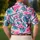 Neon Tropical Tactical Foliage With Retro Miami Energy For Summer Golf And Travel Men's Polo Shirt - 5