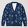 Navy Snowflake Motif for Cozy Winter Layering and Festive Everyday Style for Women All-over Print Knitted Cardigan - 1