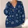 Navy Snowflake Motif for Cozy Winter Layering and Festive Everyday Style for Women All-over Print Knitted Cardigan - 4