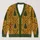Golden Bow and Evergreen Tree Motifs for Festive Holiday Layering, Women's Autumn Style All-over Print Knitted Cardigan - 1