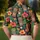 Colorful Tiki Mask Tropical Flowers Hawaiian Style Luau Getaways and Golf Days, Men Women Men's Polo Shirt - 5