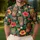 Colorful Tiki Mask Tropical Flowers Hawaiian Style Luau Getaways and Golf Days, Men Women Men's Polo Shirt - 4