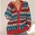 Nordic Folk Blue Red Geometric Winter Layers for Cozy Weekend Style and Travel Wear All-over Print Knitted Cardigan - 4
