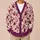 Burgundy and Blush Abstract Speckles for Relaxed Everyday Layering and Weekend Style All-over Print Knitted Cardigan - 6