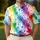 Vibrant Rainbow Paint Splash Pride Celebration Style For LGBTQ+ Adults At Festivals Men's Polo Shirt - 4