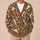 Vintage Brown Cream Floral Patchwork for Casual Layering and Everyday Womens Style All-over Print Knitted Cardigan - 6