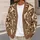 Vintage Brown Cream Floral Patchwork for Casual Layering and Everyday Womens Style All-over Print Knitted Cardigan - 5