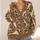 Vintage Brown Cream Floral Patchwork for Casual Layering and Everyday Womens Style All-over Print Knitted Cardigan - 4