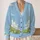 Cloud Meadow Moonlight Floral Scene For Relaxed Layering Women's Everyday Casual Style All-over Print Knitted Cardigan - 2