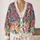 Colorful Paisley Swirls for Creative Everyday Layering, Travel, and Weekend Style All-over Print Knitted Cardigan - 2