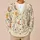 Celestial Moon Floral Motifs for Bohemian Everyday Layering and Relaxed Weekend Wear All-over Print Knitted Cardigan - 6